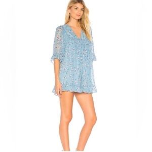 Revolve x Tularosa Chloe Ditzy Floral Blue Mini dress in Medium NWT